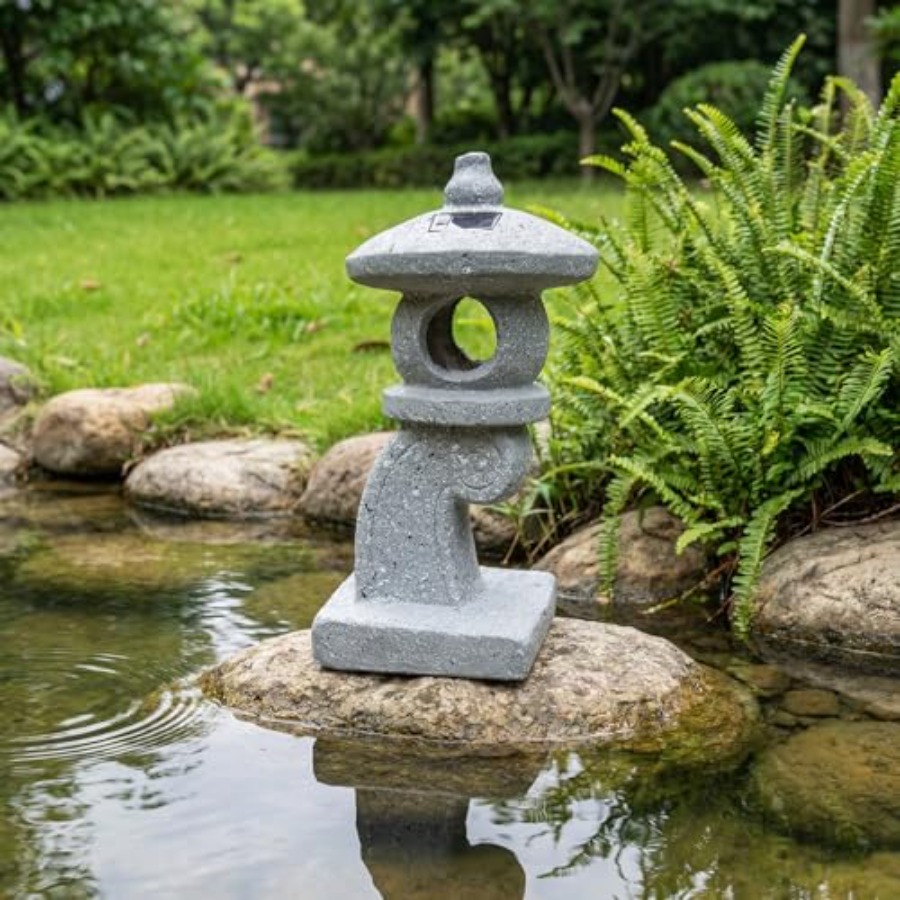 Outdoor Lighting Japan - 14-дюймовая высокая азиатская садовая статуя-пагода на