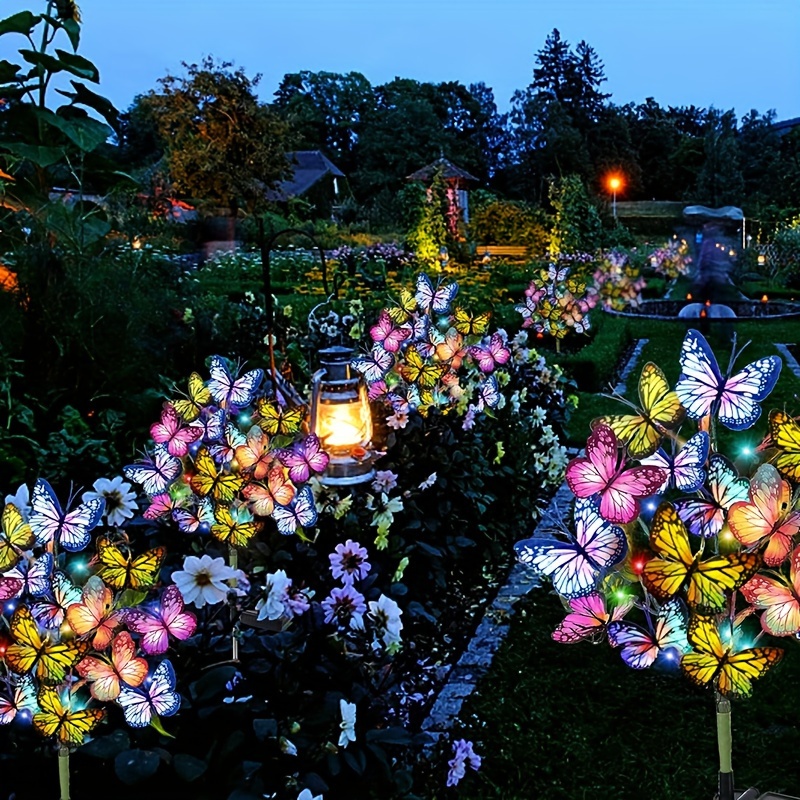 Bollard Light Garden - Солнечные светодиодные садовые фонари-бабочки, водонепроницаемые красочные
