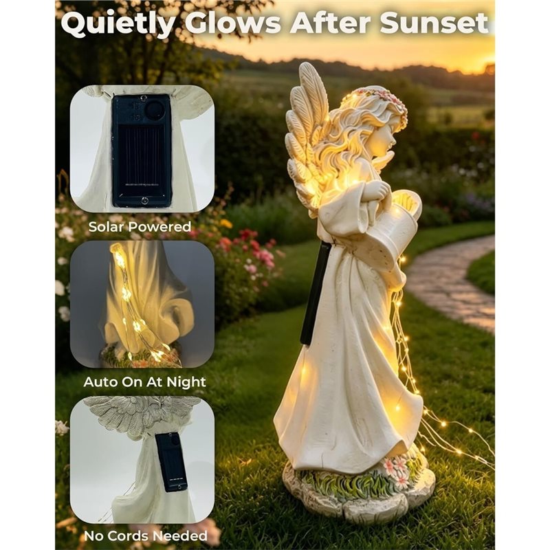 Outdoor Lighting Accent - ABGE-Садовые солнечные фонари в виде ангела,