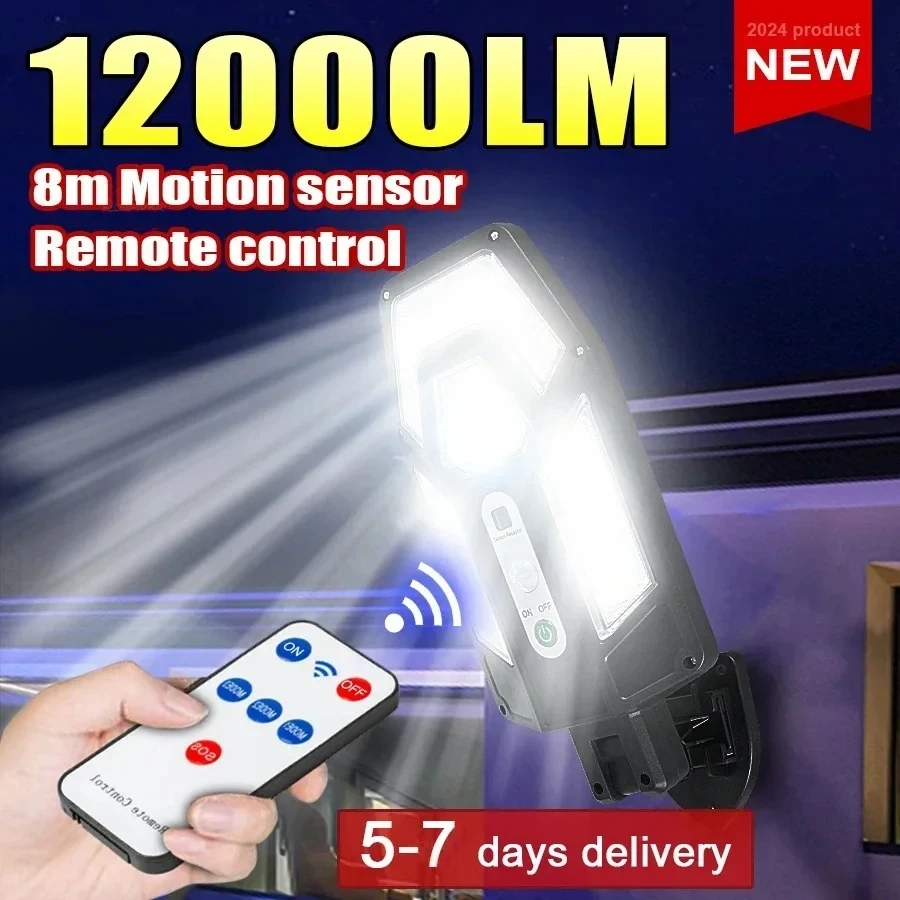 Bollard Light Garden - Мощный солнечный настенный светильник 12000LM с