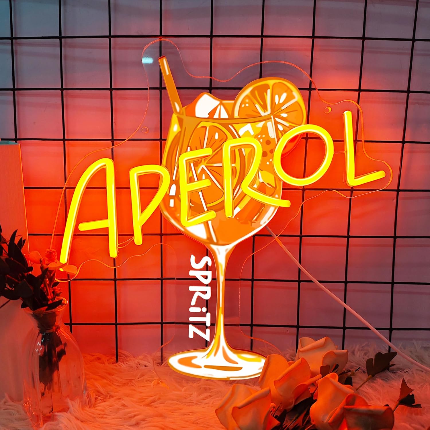 Outdoor Lighting Restaurant - Неоновая вывеска Orange/Aperol Spritz, светодиодный неоновый