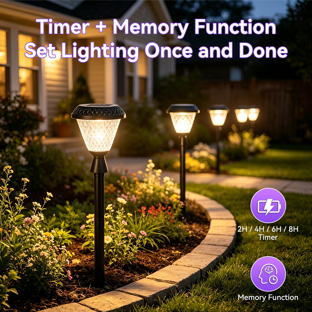 Color Changing Outdoor - Солнечный светильник для столбов IP65, водонепроницаемый,