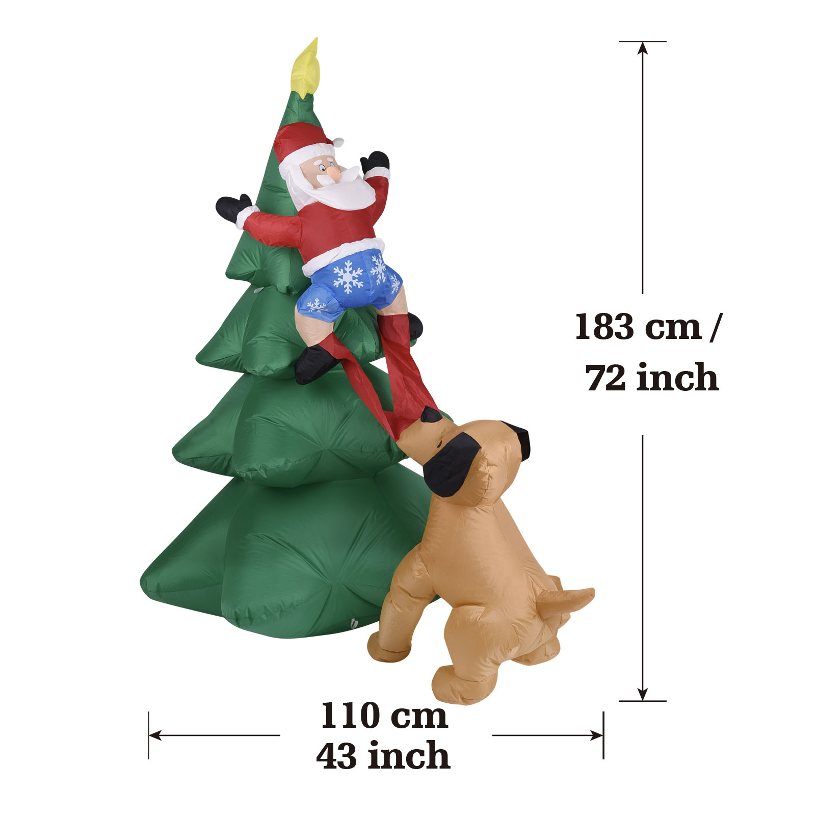 Рождественская надувная собака – обзор и цена Outdoor Lighting Tree