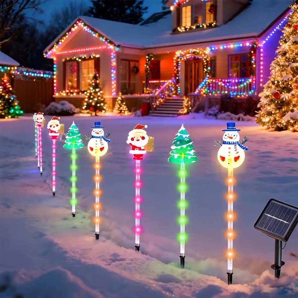 Набор из 6 солнечных светильни – обзор и цена Outdoor Lighting Tree