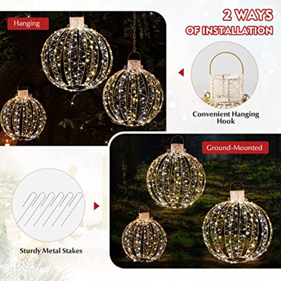 3 шт. рождественских светодиод – обзор и цена Outdoor Lighting Tree