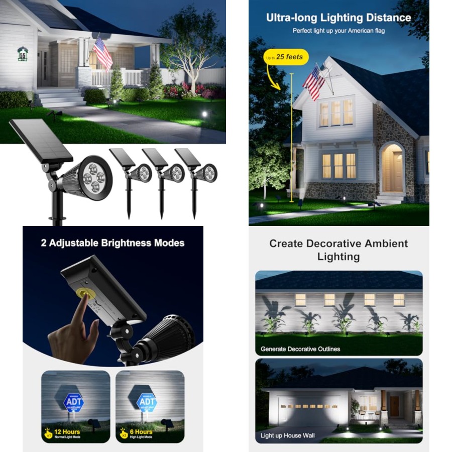 Солнечные прожекторы для улицы – обзор и цена Outdoor Lighting Tree