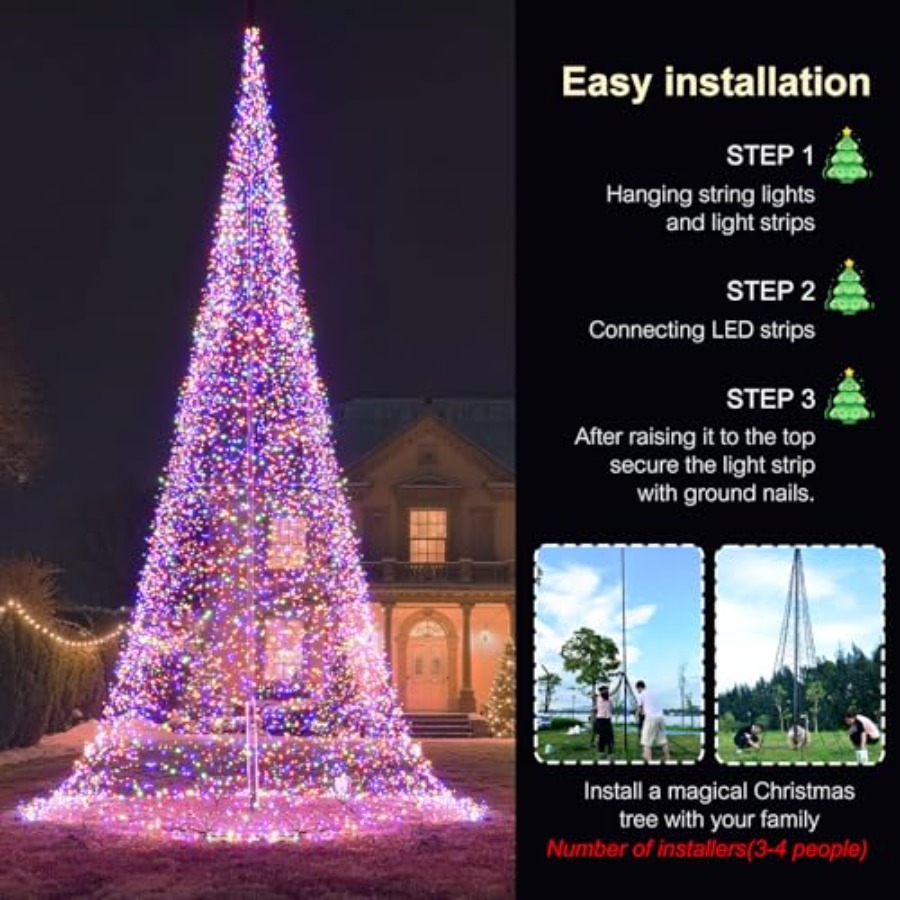 Уличная новогодняя елка с LED- – обзор и цена Outdoor Lighting Tree